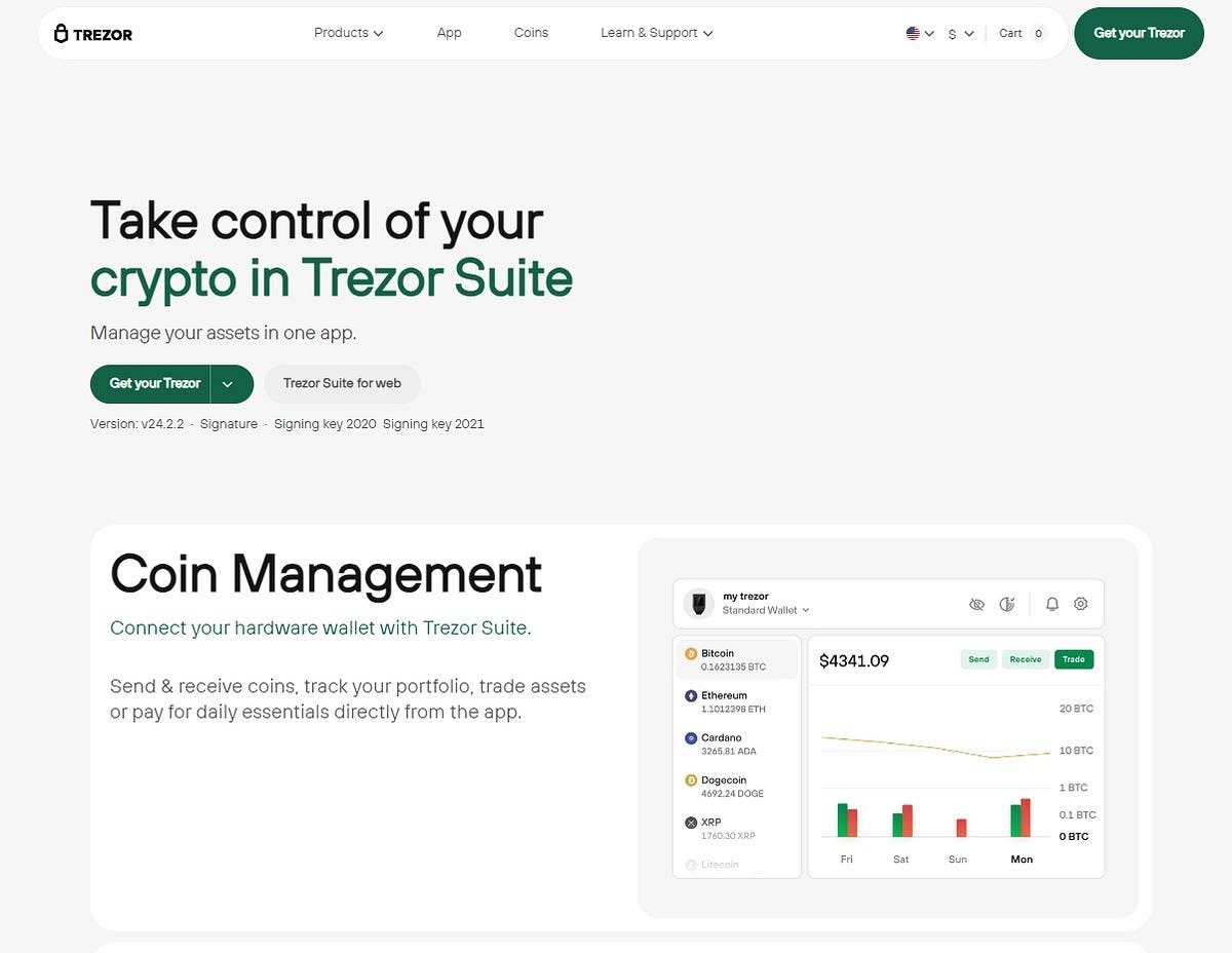 Trezor setup illustration